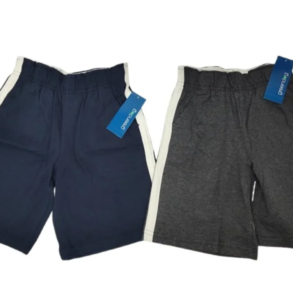 Greendog Boy's 4T 100% Cotton Shorts Lot of 2 Gray & Blue Y2K NWT